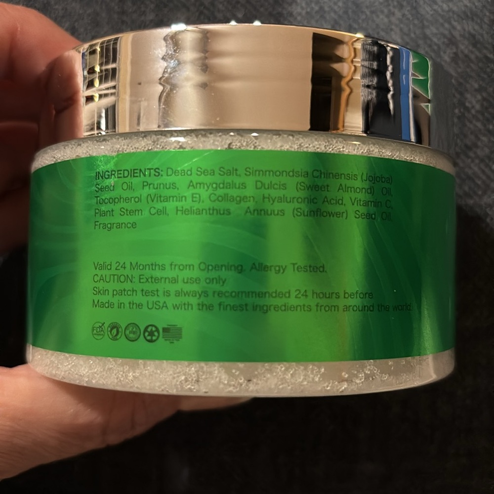 Collagen Salt Scrub w Plant Stem Cells Vit E & Hyaluronic Acid 10oz BNIB - Picture 3 of 7